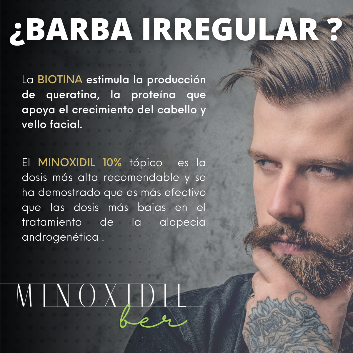 Espuma Auxiliar Unisex de Biotina con minoxidil 10% – 50ml.