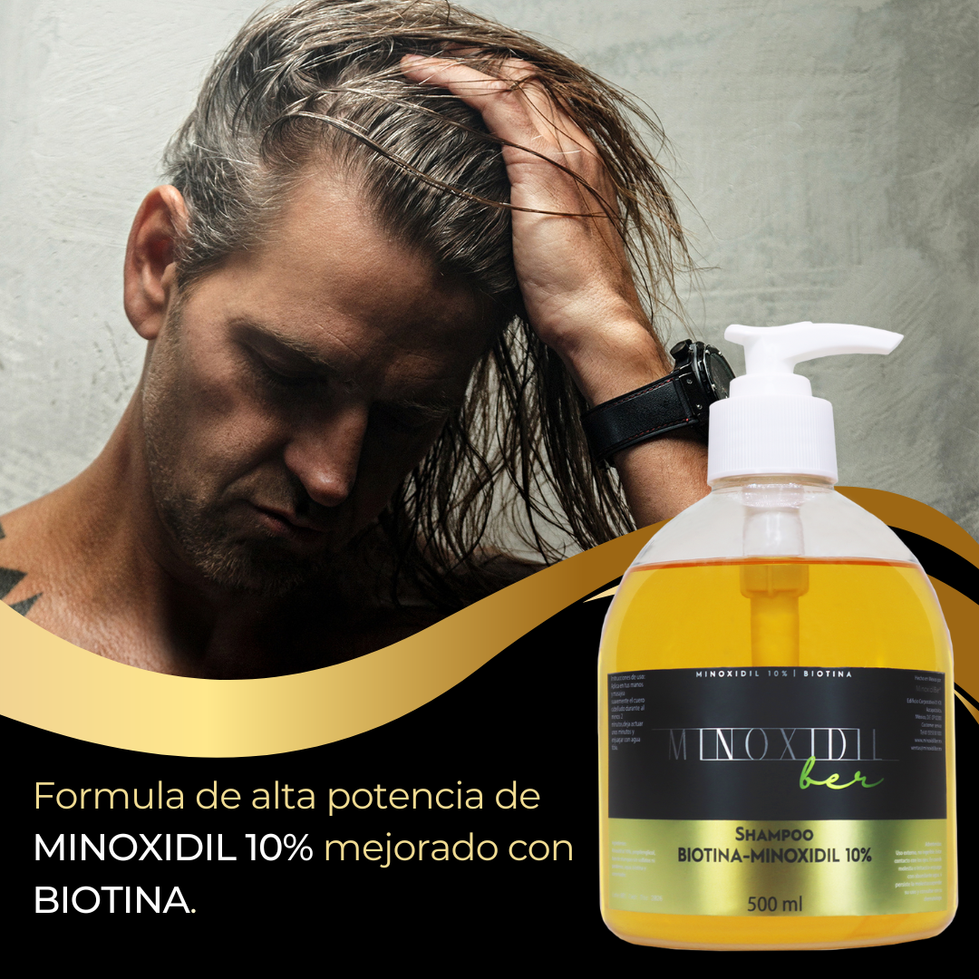 Shampoo Premium Minoxidil 10% - Biotina 500 ml