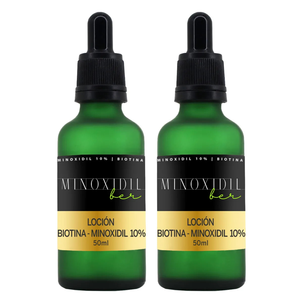 Auxiliar Loción Concentrada Minoxidil 10% y biotina 50ml